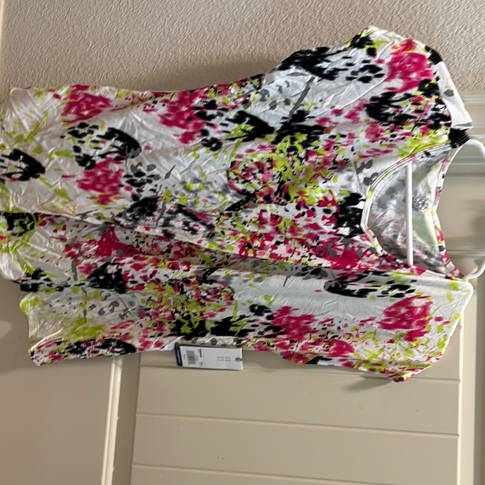 Cult Gaia Pink and Yellow Ruched Sleeveless Blouse